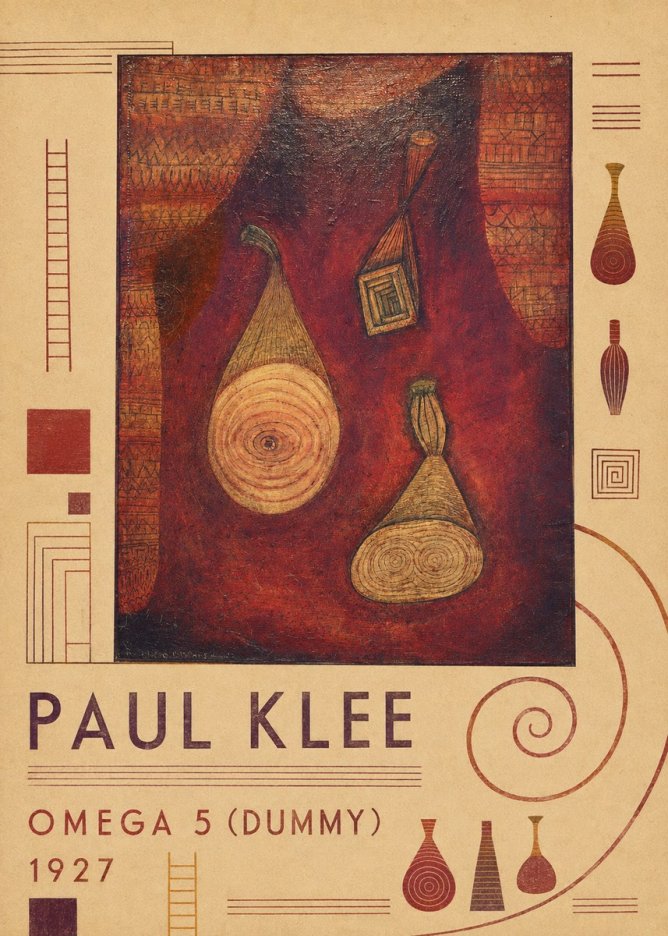 Paul Klee Omega 5 (Dummy) No6 - Poster