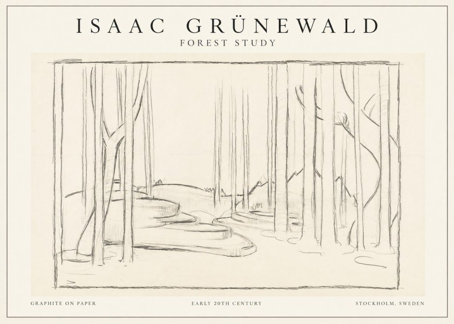 Isaac Grünewald Forest Path No2 - Poster