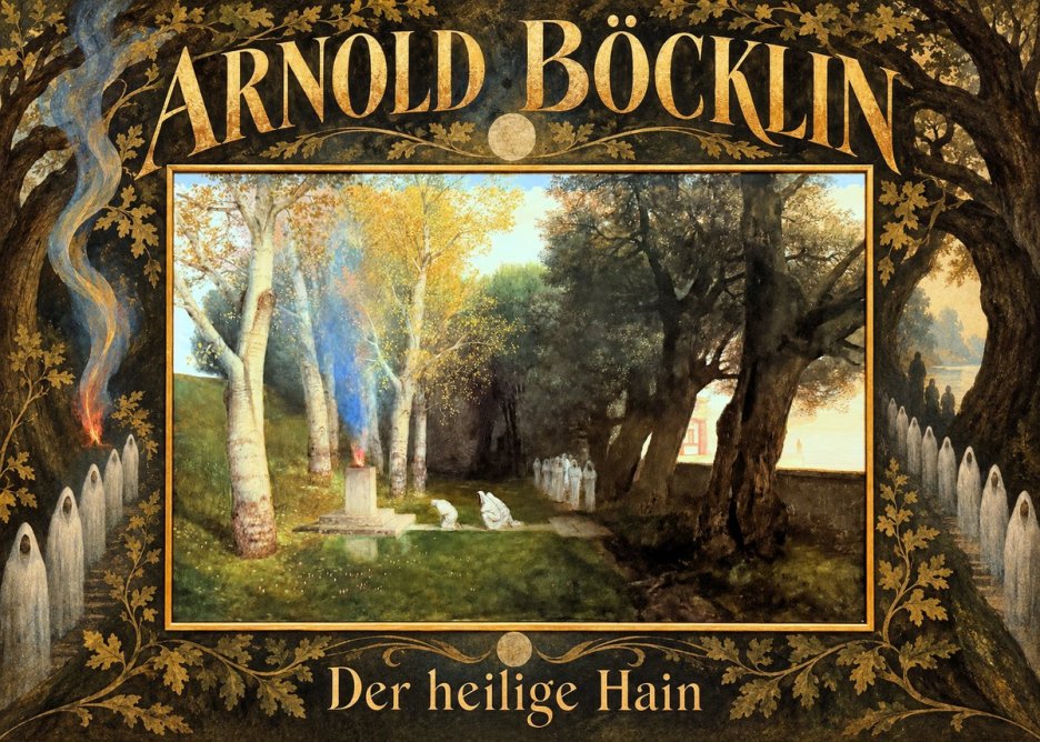 Arnold Böcklin Der Heilige Hain II No6 - Poster