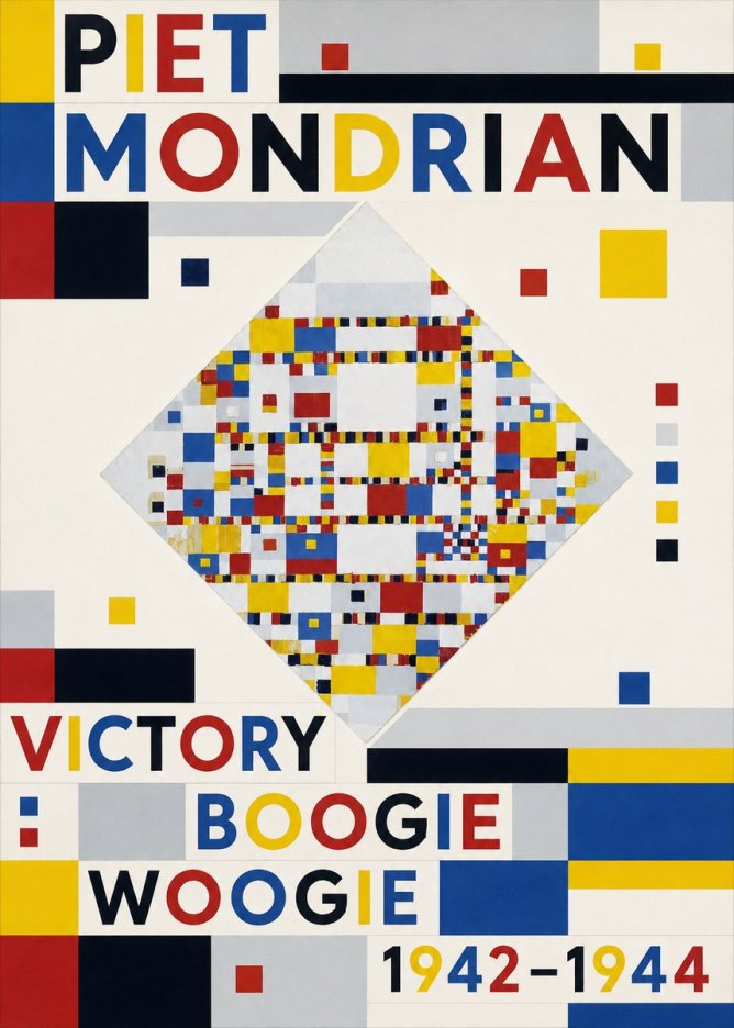 Piet Mondrian Victory Boogie Woogie No3 - Poster