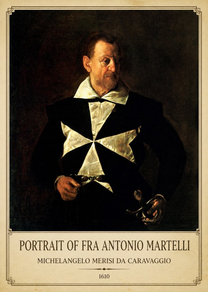 Michelangelo Merisi da Caravaggio Portrait of Fra Antonio Martelli No3 - Poster