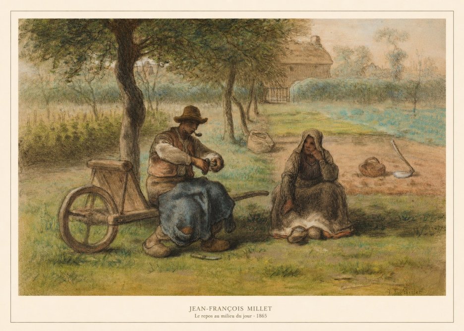 Jean-François Millet Le Repos Au Milieu Du Jour No5 - Poster