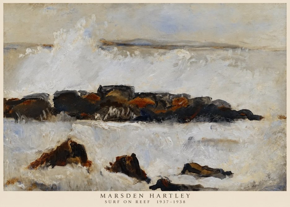 Marsden Hartley Surf on Reef No6 - Poster