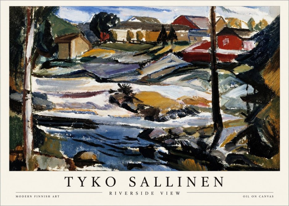Tyko Sallinen Riverside View No1 - Poster