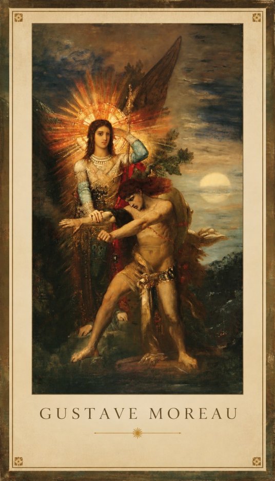 Gustave Moreau The Archangel Michael No1 - Poster