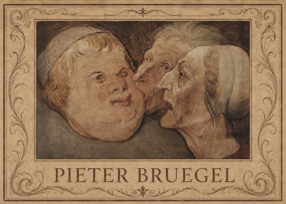 Pieter Bruegel Three Grotesque Heads No1 - Poster