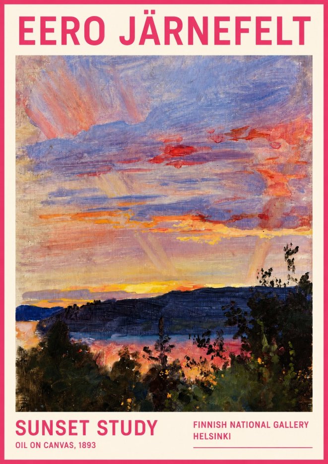Eero Järnefelt Sunset Study No2 - Poster
