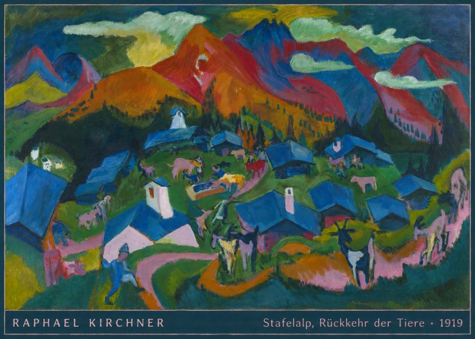 Raphael Kirchner Stafelalp, Rückkehr Der Tiere No5 - Poster