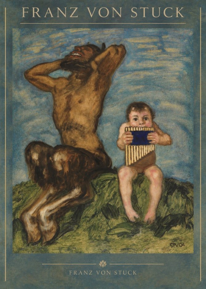 Franz von Stuck Laughing Faun and Playing Putto No2 - Poster