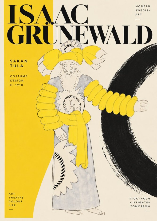 Isaac Grünewald Sakan Tula - Costume Design No5 - Poster