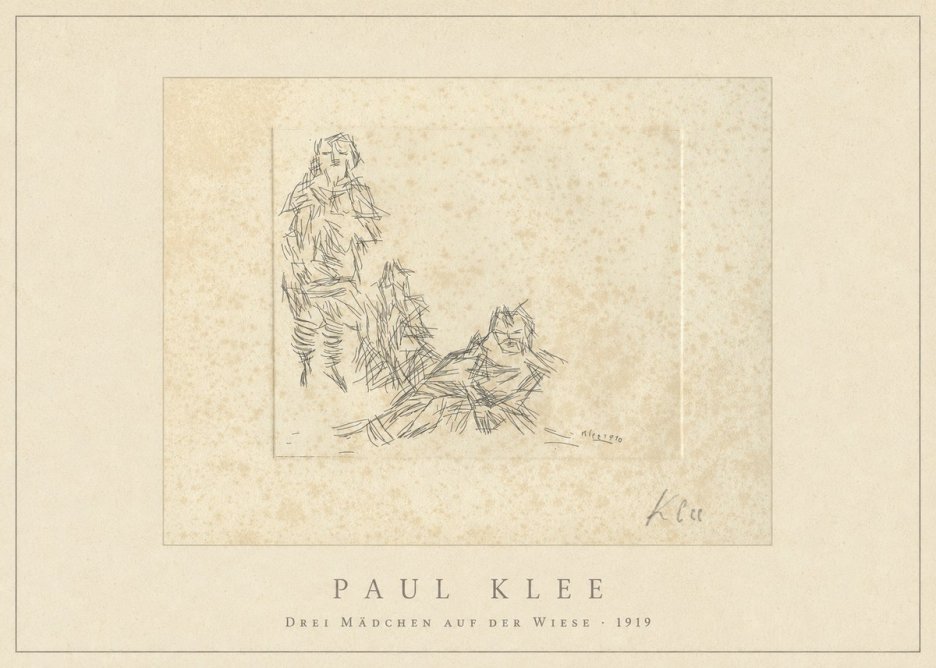 Paul Klee Drei Mädchen Auf D. Wiese No4 - Poster
