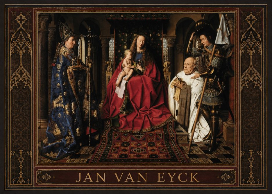 Jan van Eyck The Virgin and Child with Canon Van Der Paele No1 - Poster