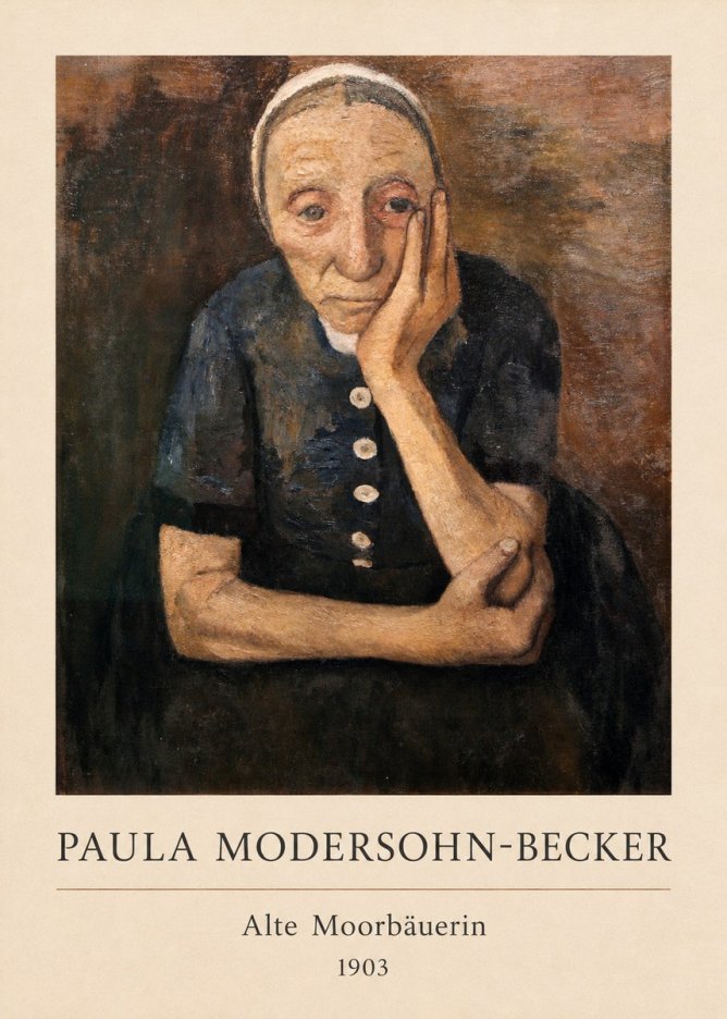 Paula Modersohn-Becker Alte Moorbäuerin No3 - Poster