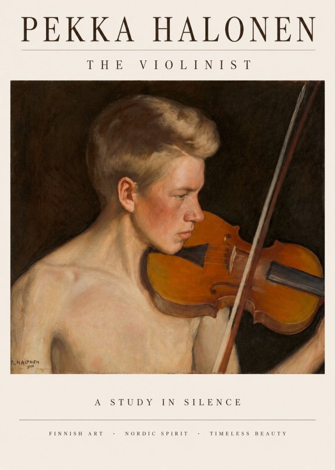 Pekka Halonen The Violinist No2 - Poster