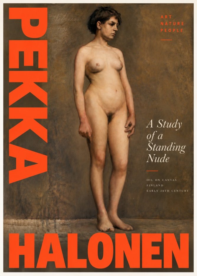 Pekka Halonen A Study of a Standing Nude No3 - Poster