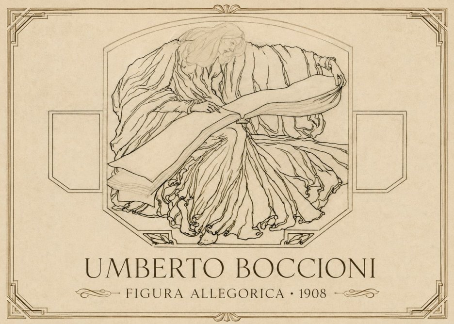Umberto Boccioni Figura Allegorica No1 - Poster