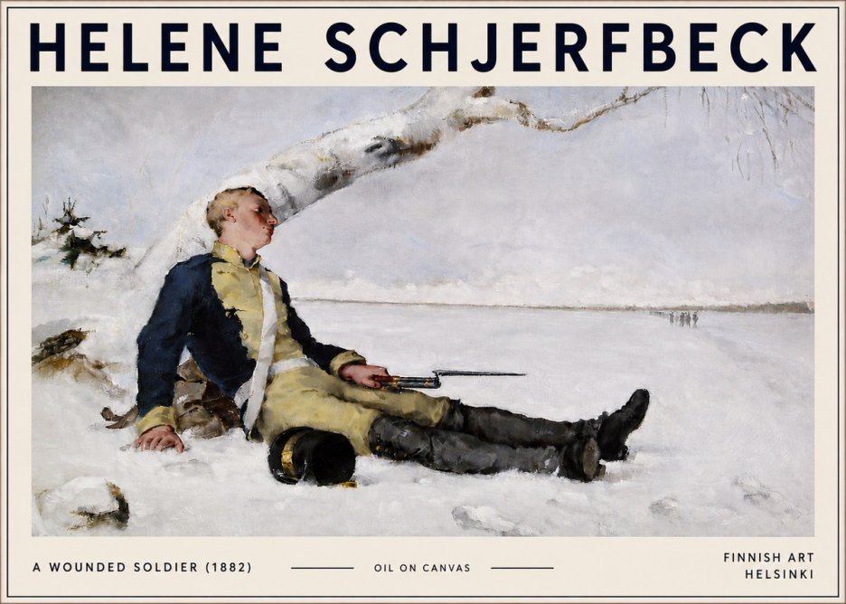 Helene Schjerfbeck A Wounded Soldier (1882) No6 - Poster