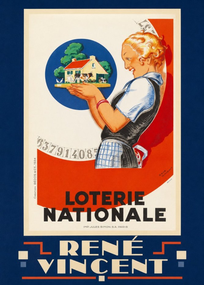 René Vincent Lotterie Nationale No4 - Poster