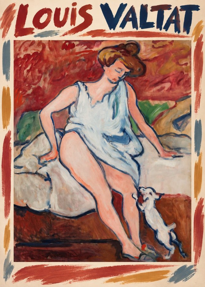 Louis Valtat Woman with a Dog No1 - Poster
