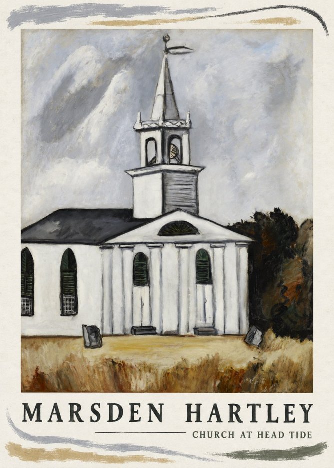 Marsden Hartley Church at Head Tide No4 - Poster
