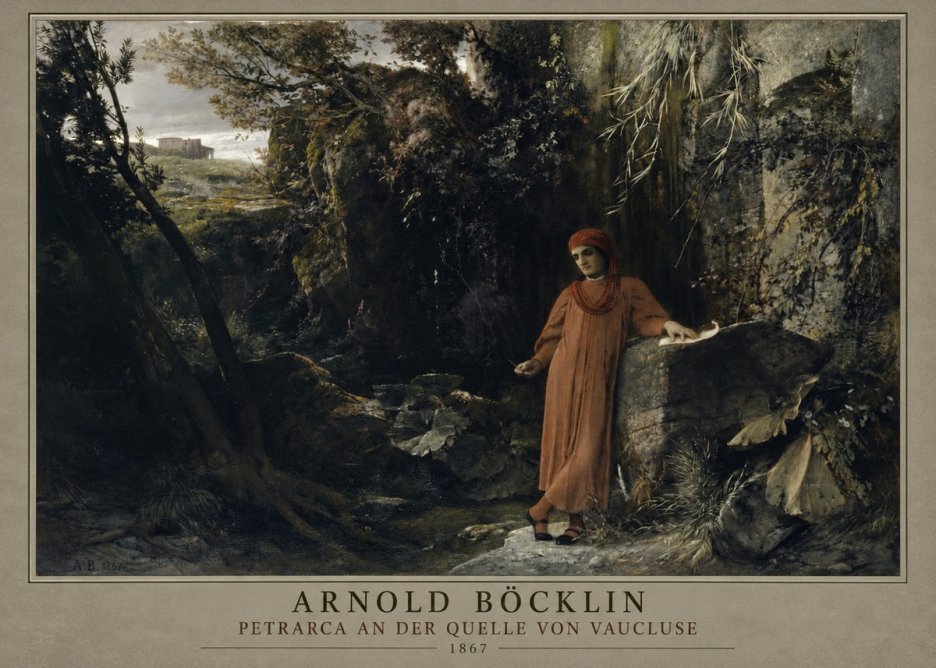 Arnold Böcklin Petrarca an Der Quelle Von Vaucluse No1 - Poster