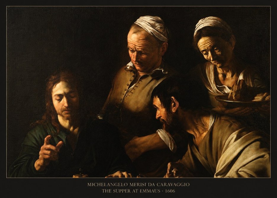 Michelangelo Merisi da Caravaggio The Supper at Emmaus I No6 - Poster