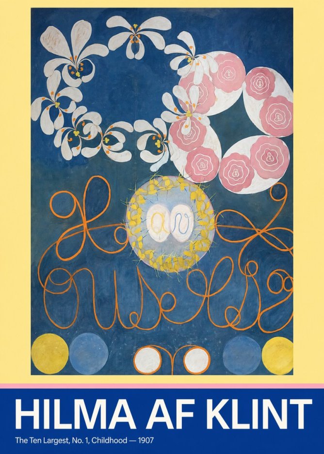 Hilma af Klint The Ten Largest, No. 1, Childhood I No4 - Poster