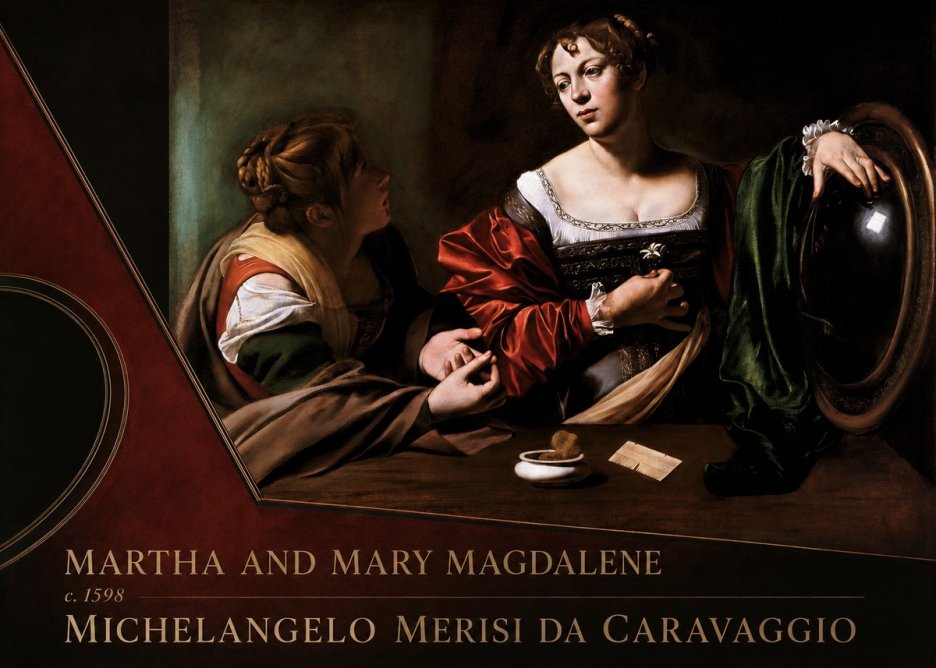 Michelangelo Merisi da Caravaggio Martha and Mary Magdalene No4 - Poster