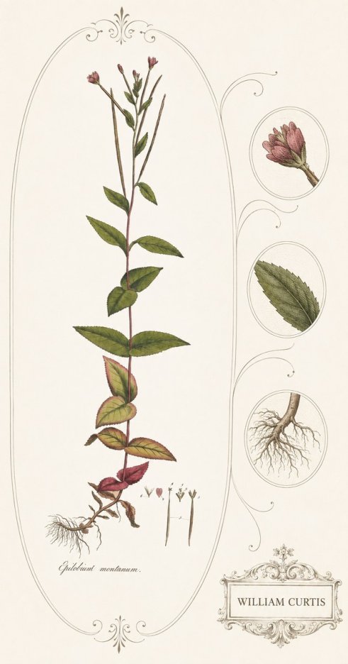 William Curtis Epilobium Montanum. No4 - Poster