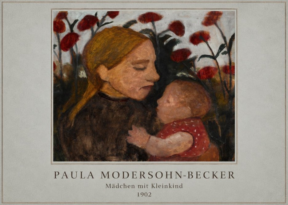 Paula Modersohn-Becker Mädchen Mit Kleinkind II No4 - Poster