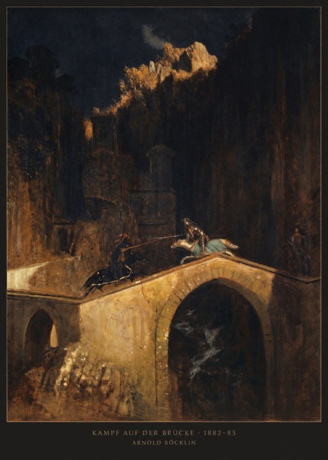 Arnold Böcklin Kampf Auf Der Brücke No2 - Poster