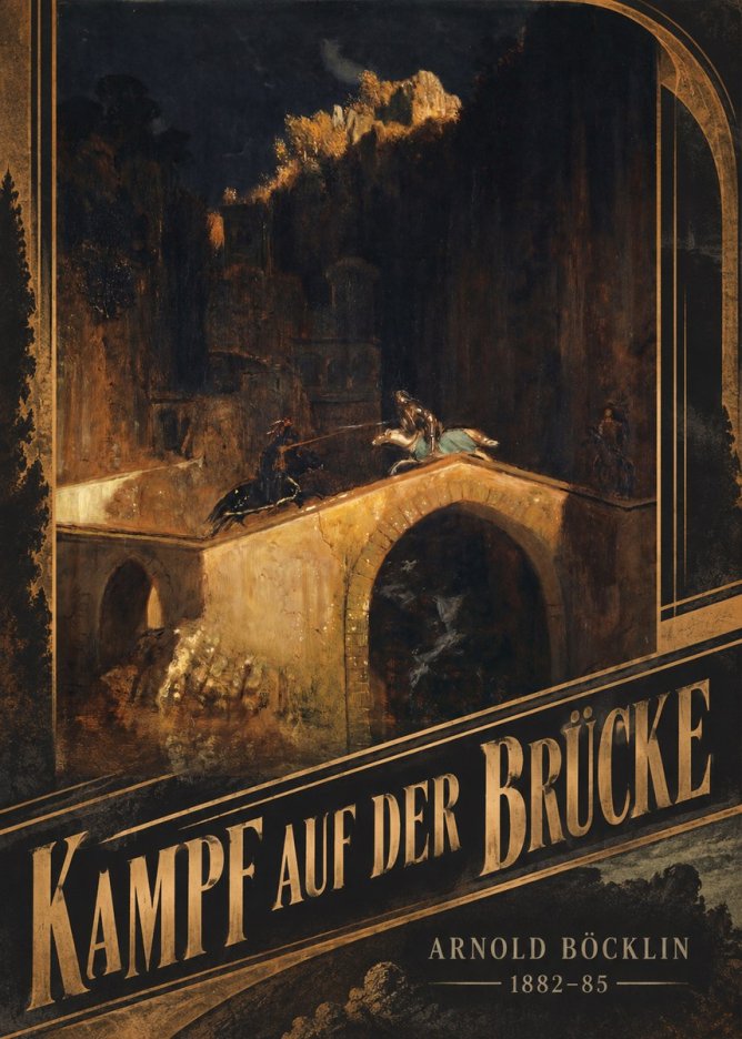 Arnold Böcklin Kampf Auf Der Brücke No5 - Poster