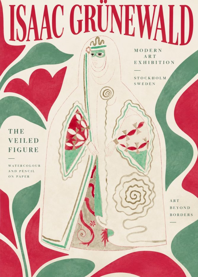 Isaac Grünewald The Veiled Figure No2 - Poster