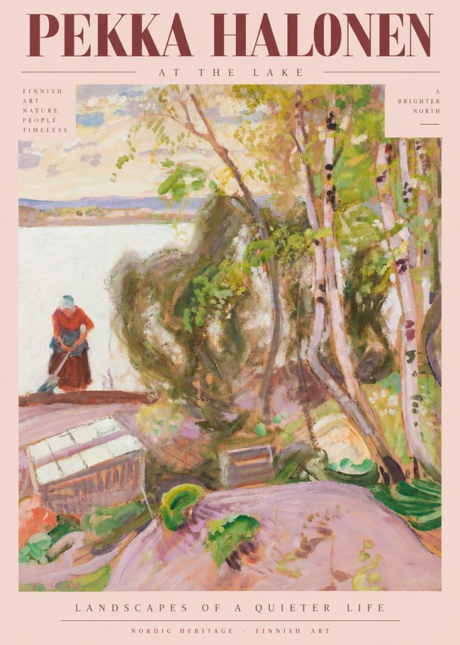 Pekka Halonen At the Lake No5 - Poster