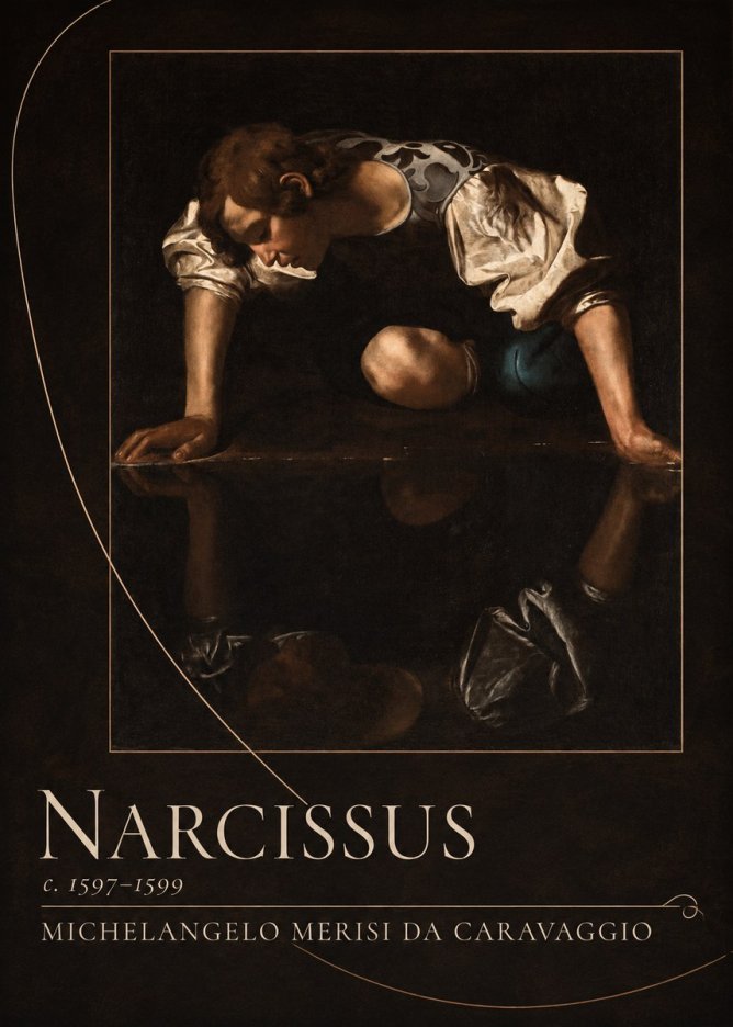 Michelangelo Merisi da Caravaggio Narcissus II No3 - Poster