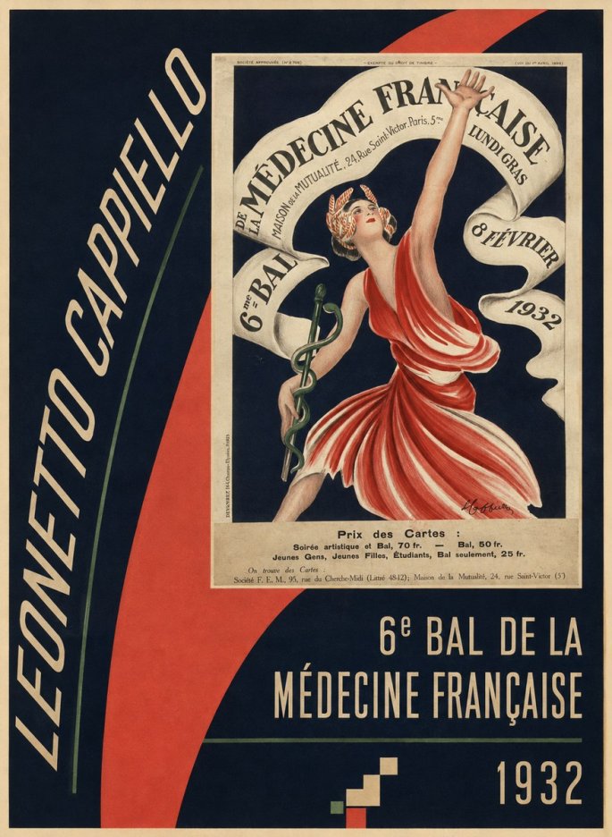 Leonetto Cappiello 6E Bal De La Médecine Française - 1932 No2 - Poster