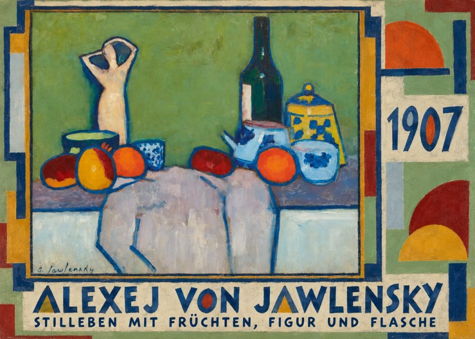 Alexej von Jawlensky Stilleben Mit Früchten, Figur Und Flasche 1907 No4 - Poster