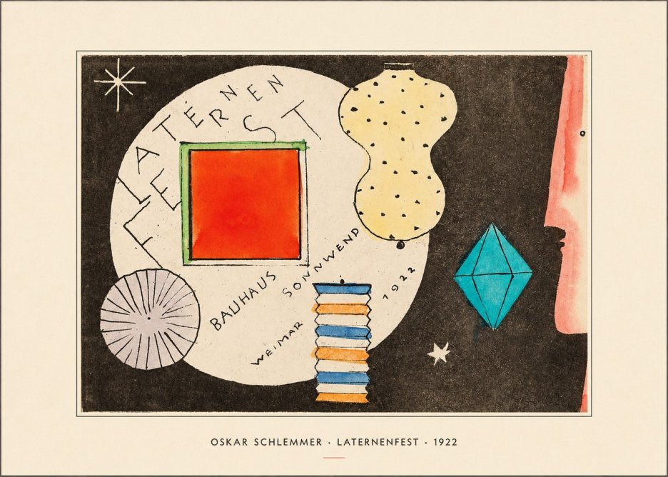 Oskar Schlemmer Laternenfest No4 - Poster