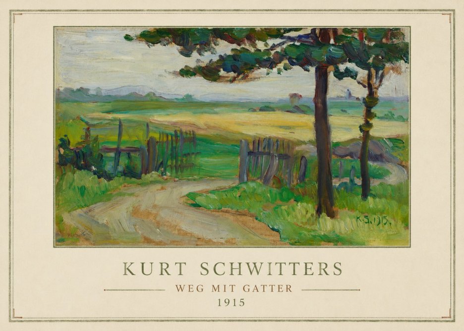 Kurt Schwitters Weg Mit Gatter No1 - Poster