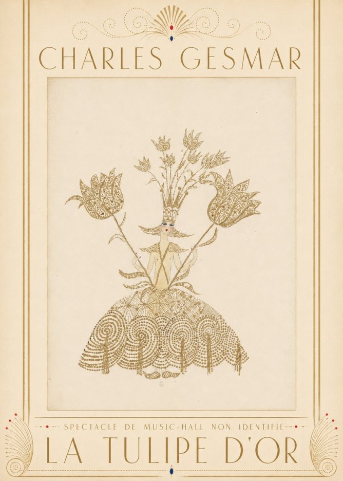 Charles Gesmar La Tulipe D'or No3 - Poster