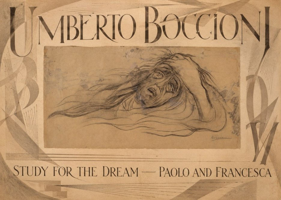 Umberto Boccioni Study for the Dream — Paolo and Francesca No6 - Poster