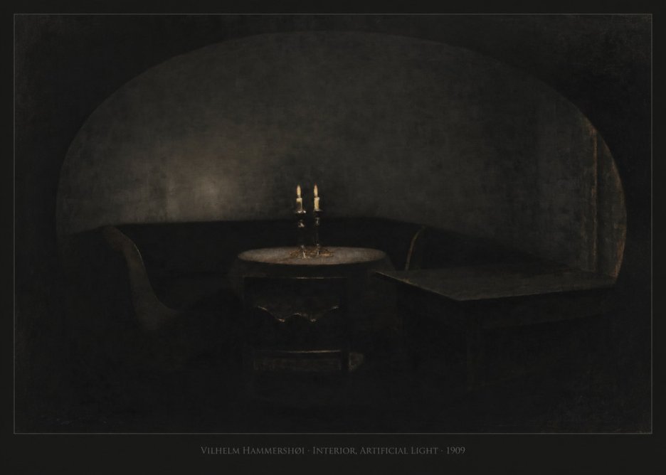 Vilhelm Hammershøi Interior, Artificial Light No5 - Poster
