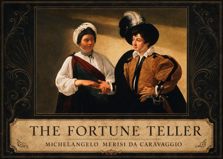 Michelangelo Merisi da Caravaggio The Fortune Teller III No2 - Poster