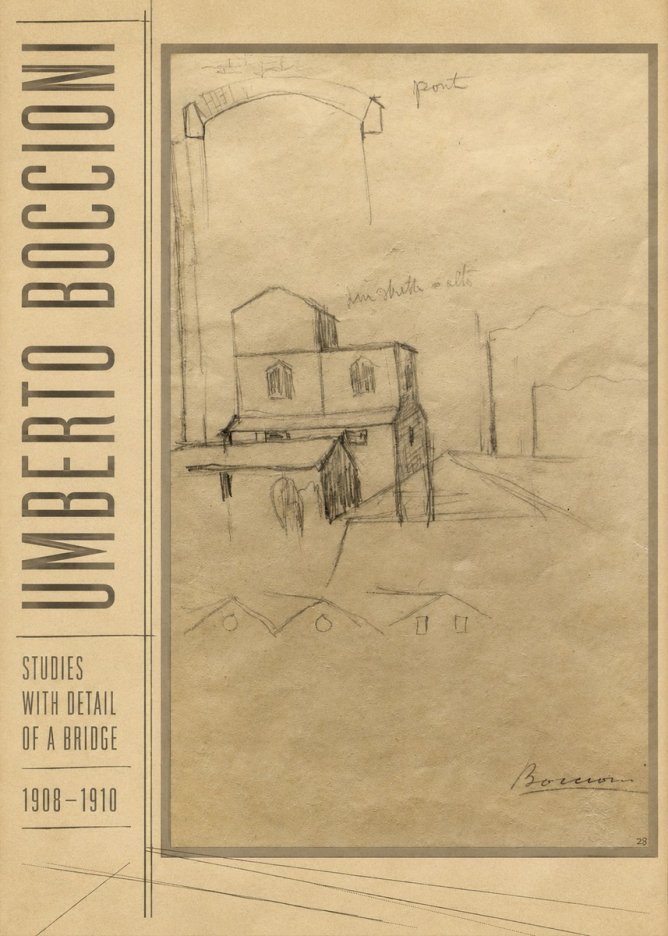 Umberto Boccioni Studies with Detail of a Bridige No5 - Poster