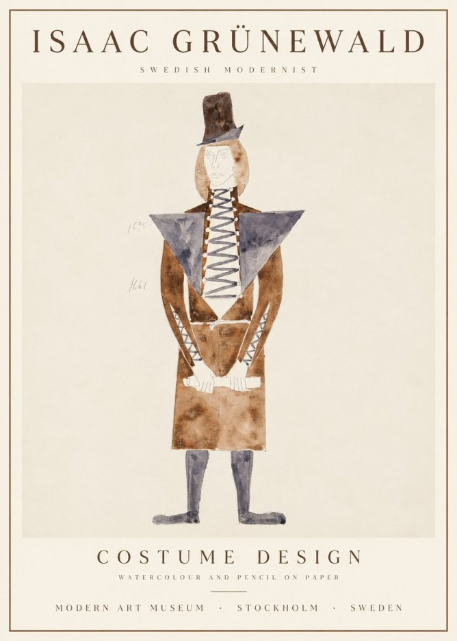 Isaac Grünewald Costume Design XIII No4 - Poster