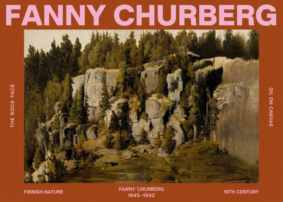 Fanny Churberg The Rock Face No2 - Poster