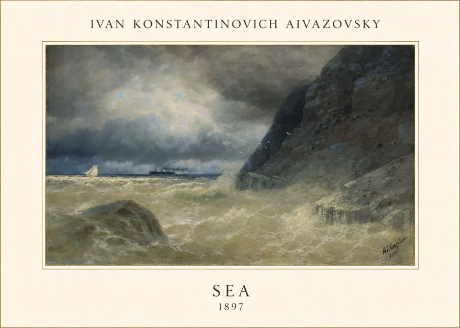 Ivan Konstantinovich Aivazovsky Sea No4 - Poster