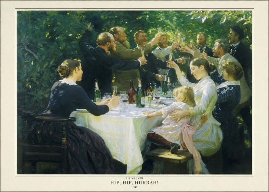 P.S. Krøyer Hip, Hip, Hurrah! No5 - Poster