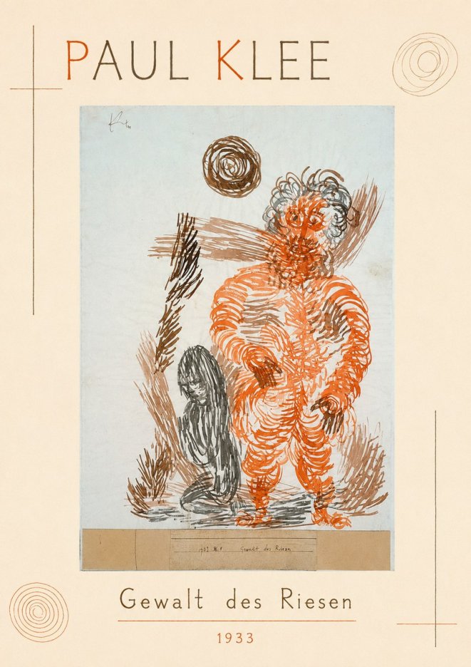 Paul Klee Gewalt Des Riesen II No1 - Poster