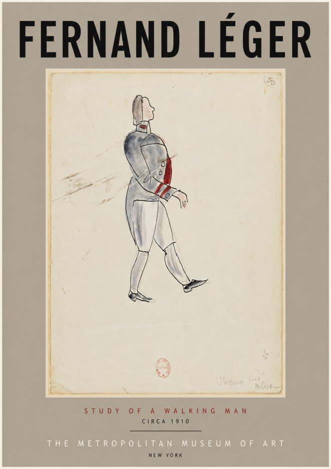 Fernand Léger Study of a Walking Man No4 - Poster